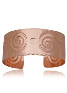 Wide Scroll Copper Bracelet 