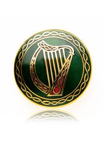Round Celtic Harp Brooch