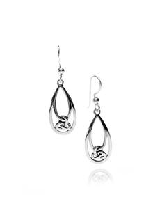 Sterling Silver Celtic Knot Teardrop Earrings
