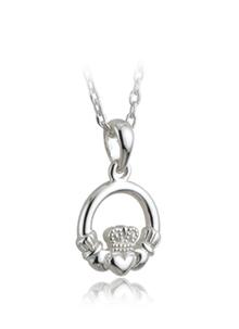 Sterling Silver Childrens Celtic Claddagh Pendant 