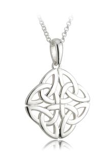 Sterling Silver 4 Trinity Knot Pendant