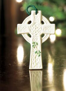 Belleek St. Kierans Celtic Cross Ornament
