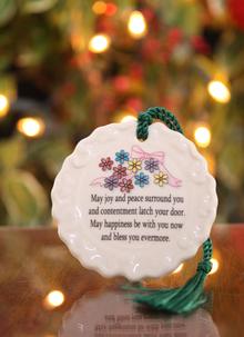 Belleek Joy and Peace Ornament