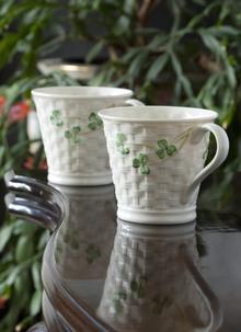 Belleek Shamrock Set of Two Mugs Belleek Shamrock Set of Two Mugs