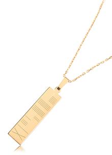 14 Carat Gold Ogham Pendant 