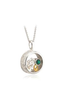 Aura Locket Pendant With 4 Irish Charms