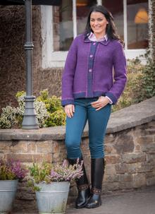 Irish Cardigan with Blanket Stitch