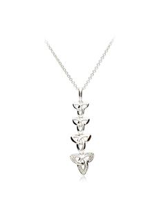 Sterling Silver Diamond Set Trinity Pendant