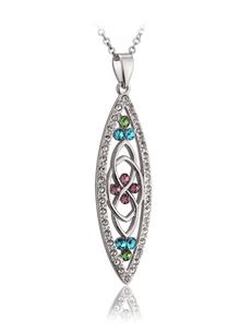 Celtic Crystal Oval Pendant