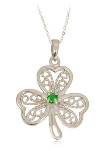 Sterling Silver Shamrock Pendant