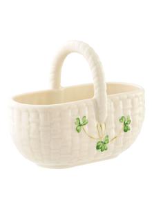 Belleek Shamrock Sugar Basket