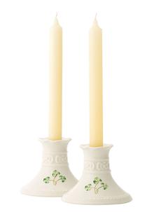 Belleek Tara Candlestick Pair