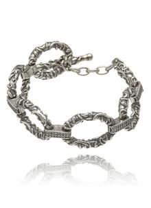 Sterling Silver Viking T-Bar Bracelet