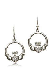 Sterling Silver Claddagh Earrings