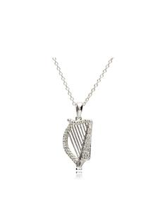 Sterling Silver Harp Pendant