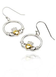Sterling Silver Claddagh Earrings