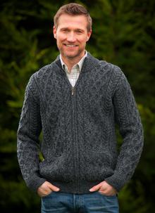 Aran Full Zip Sweater