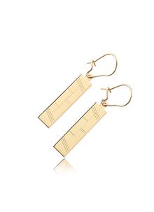 10 Carat Gold Ogham Earrings