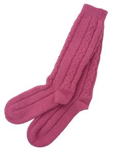 Cashmere Cable Bed Socks