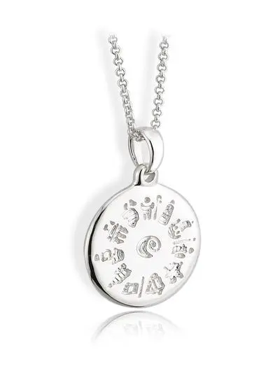 Sterling Silver History Of Ireland Round Pendant