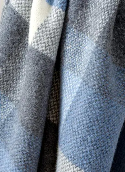 Stormy Waters Wool Cashmere Throw