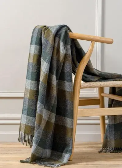 Forest Block Pure New Wool Throw