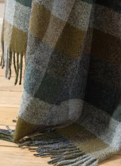 Forest Block Pure New Wool Throw