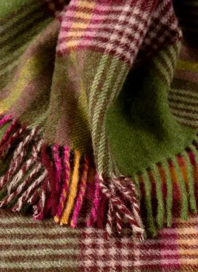 Wildflower Tartan Highland Wool Throw