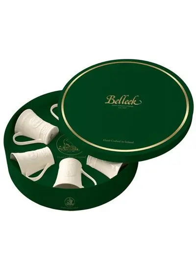 Belleek Claddagh 6 Mugs Gift Box