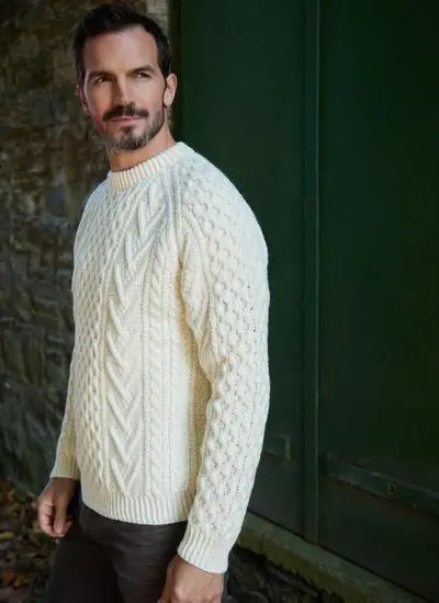 Traditional Hand-Knit Aran Sweater