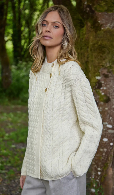 Personalized Erin Button Neck Cardigan 