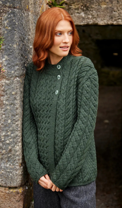 Personalized Erin Button Neck Cardigan 