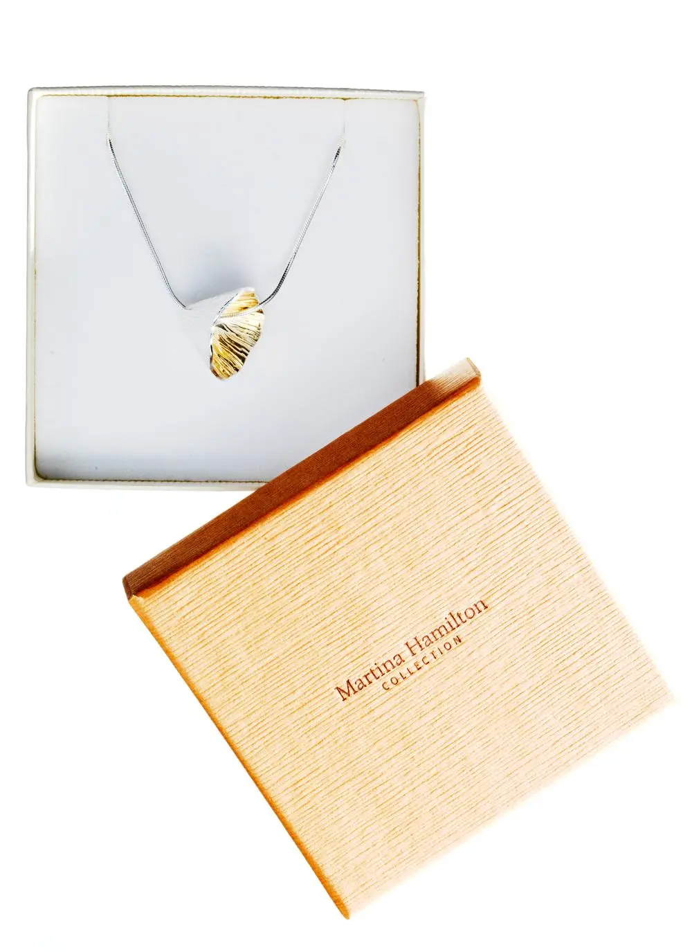 Shell Cone Large Pendant With Silver and Rose Gold Plating