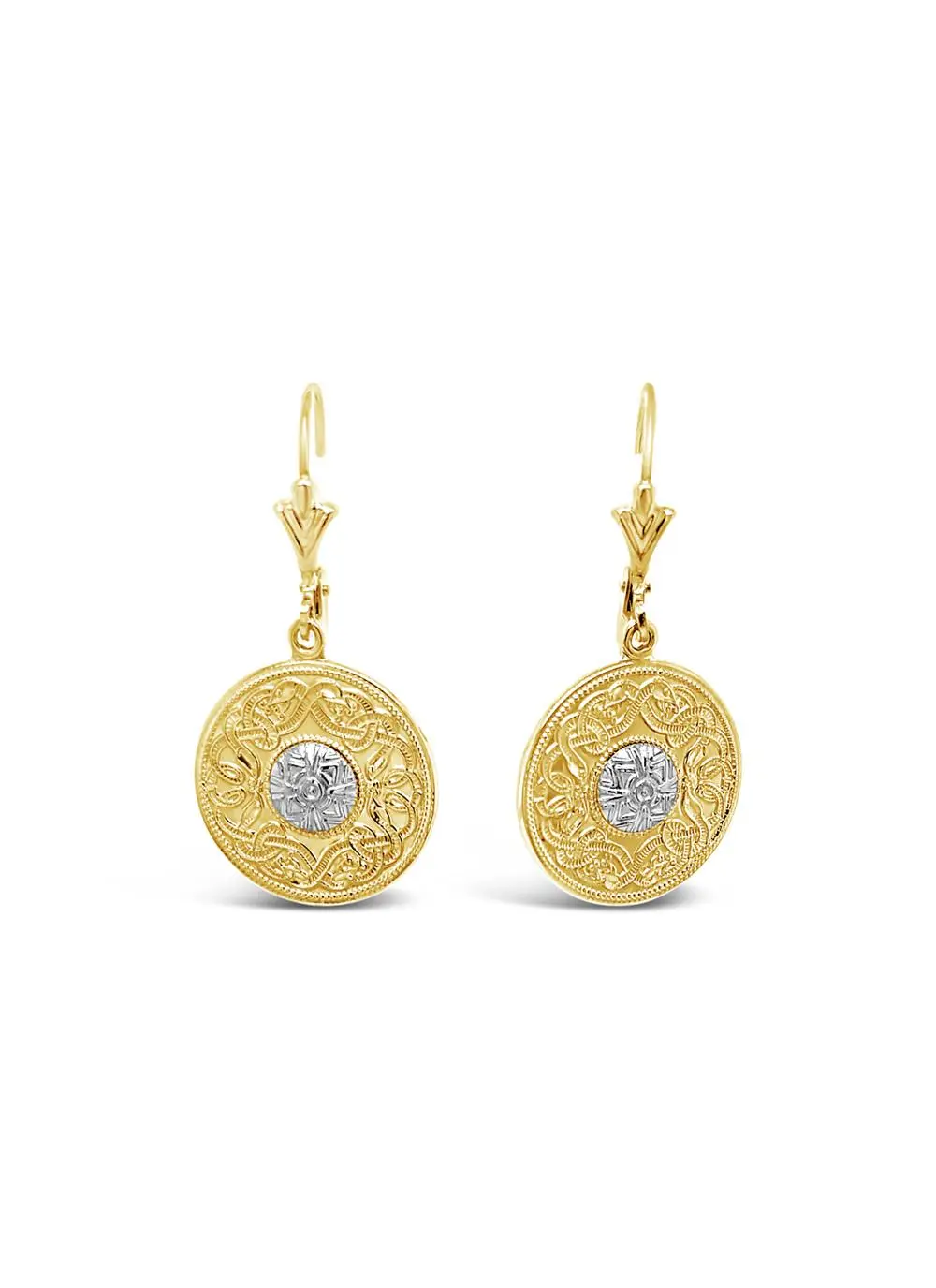 10K Gold Celtic Warrior Earrings