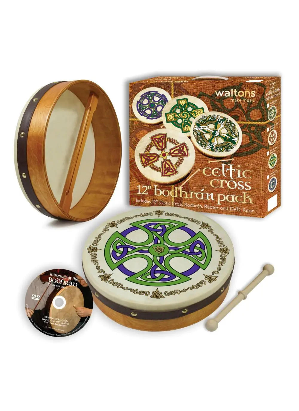 Brosna Cross 12'' Bodhran Set