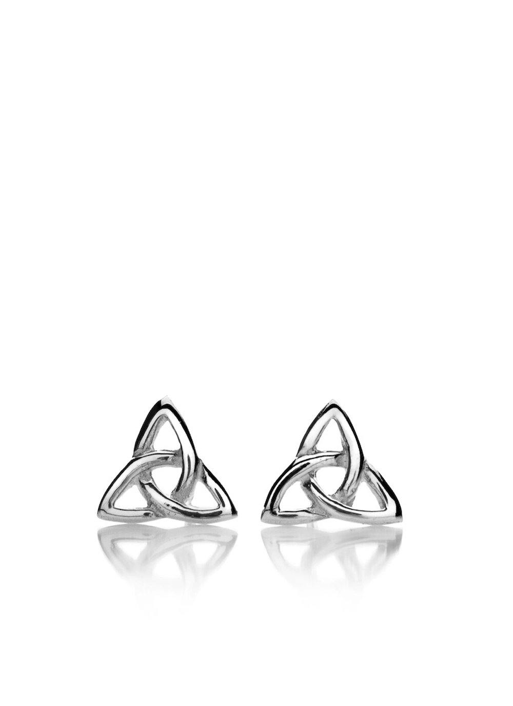 Sterling Silver Trinity Knot Stud Earrings 