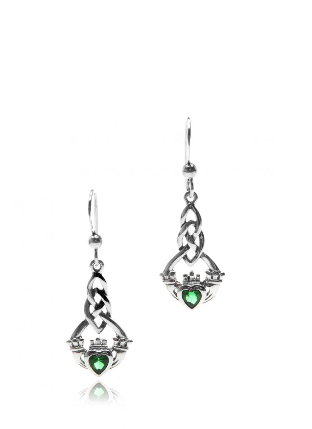 Sterling Silver Celtic Claddagh Earrings
