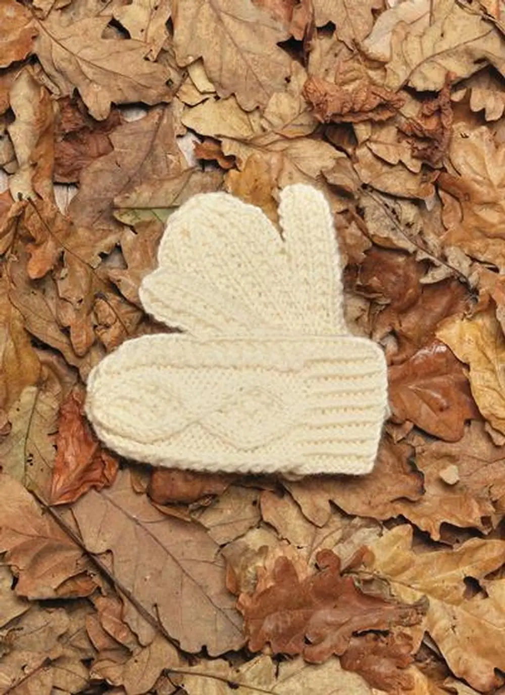 Kids Hand-Knit Aran Mittens