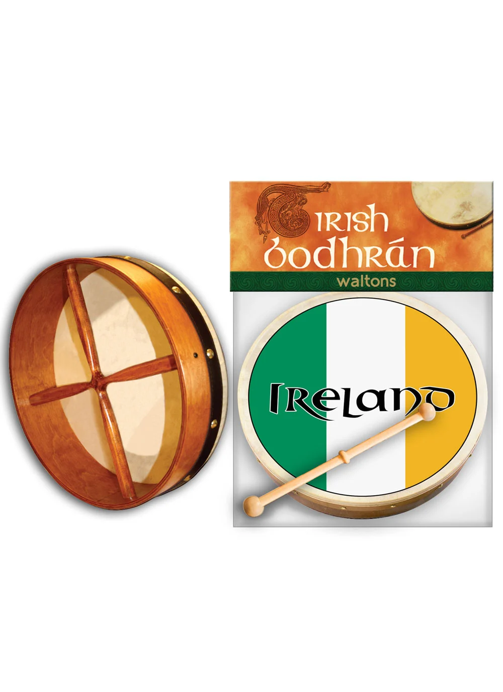 Tri Color 8'' Bodhran