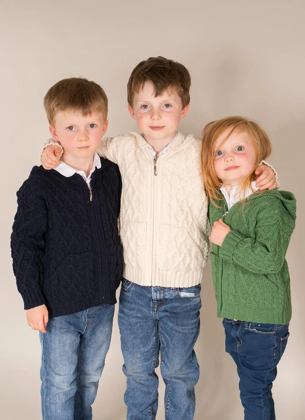 Kids Aran Zip Hoodie