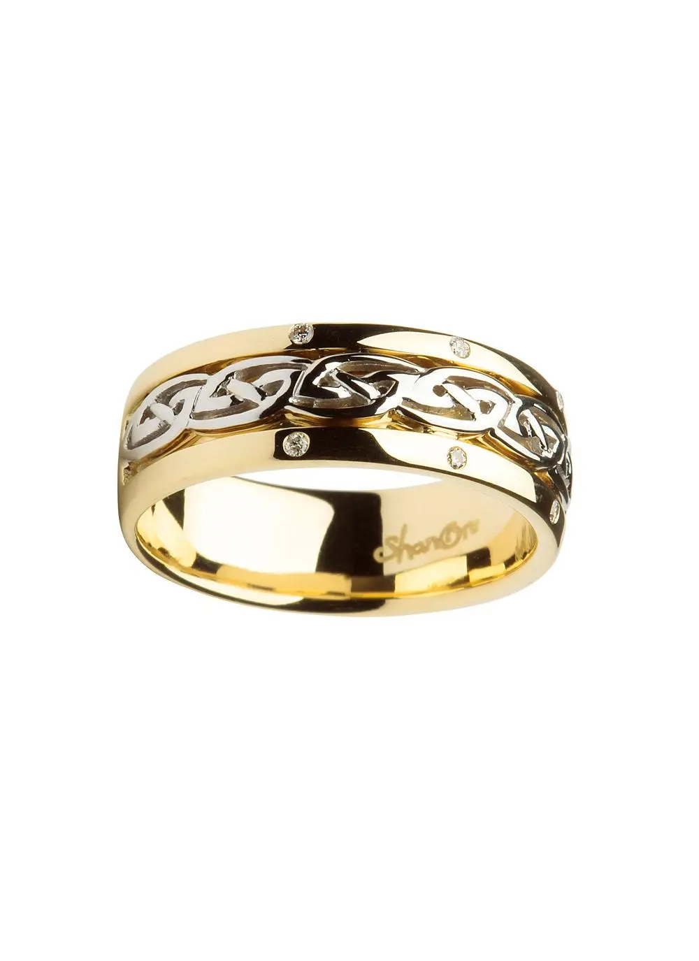 Ladies 14K Gold Celtic Knot Wedding Ring