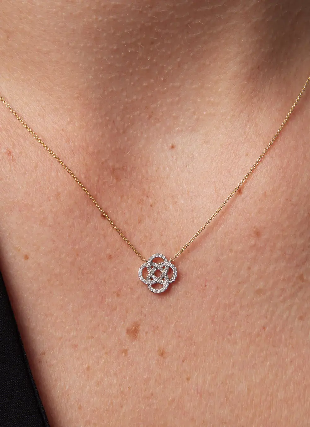 14K Gold Celtic Knot Necklace 