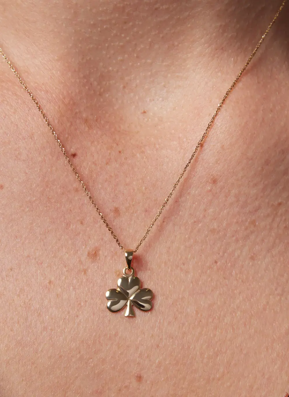14ct Gold Shamrock Pendant