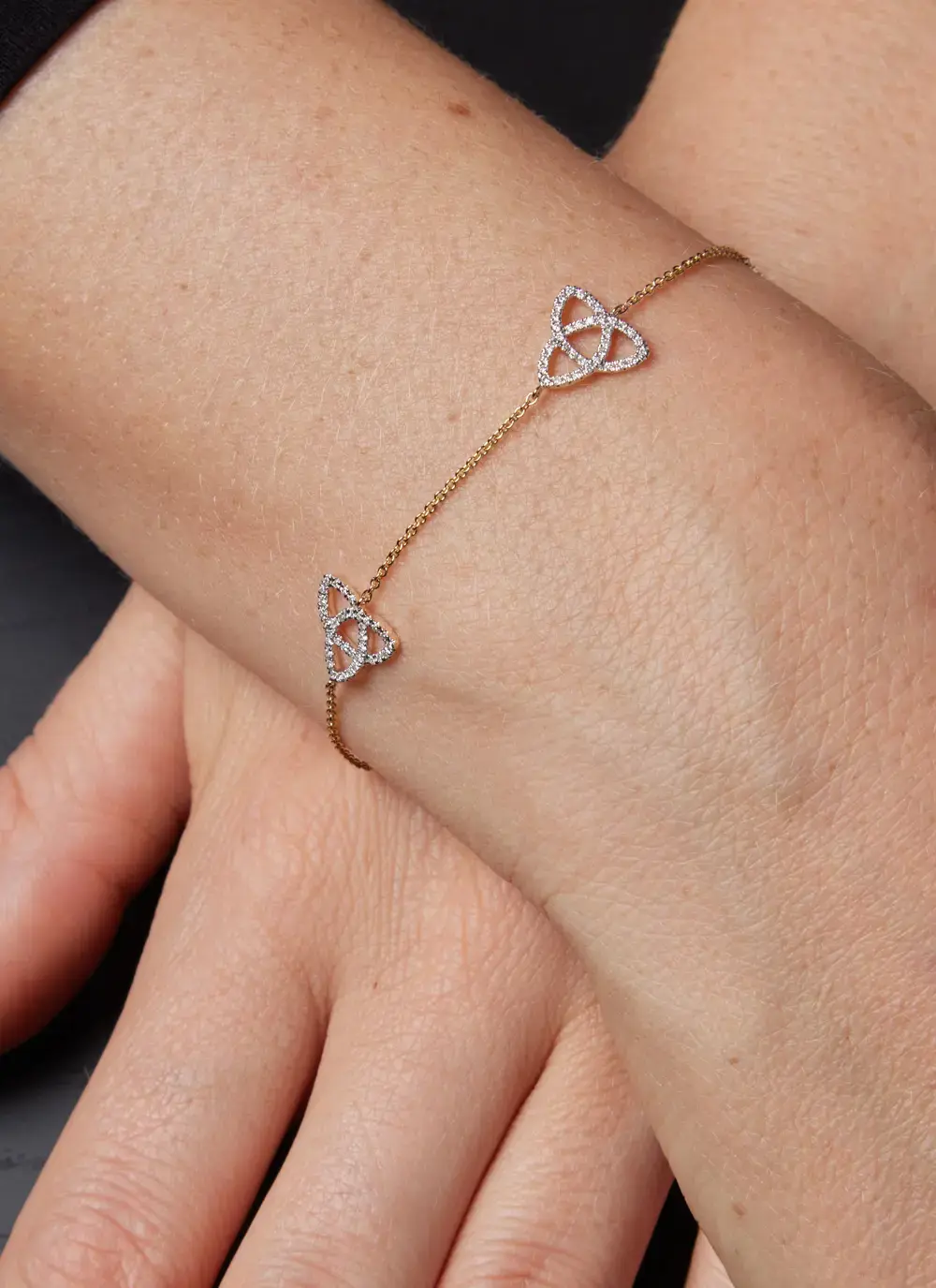 14K Gold Trinity Bracelet 