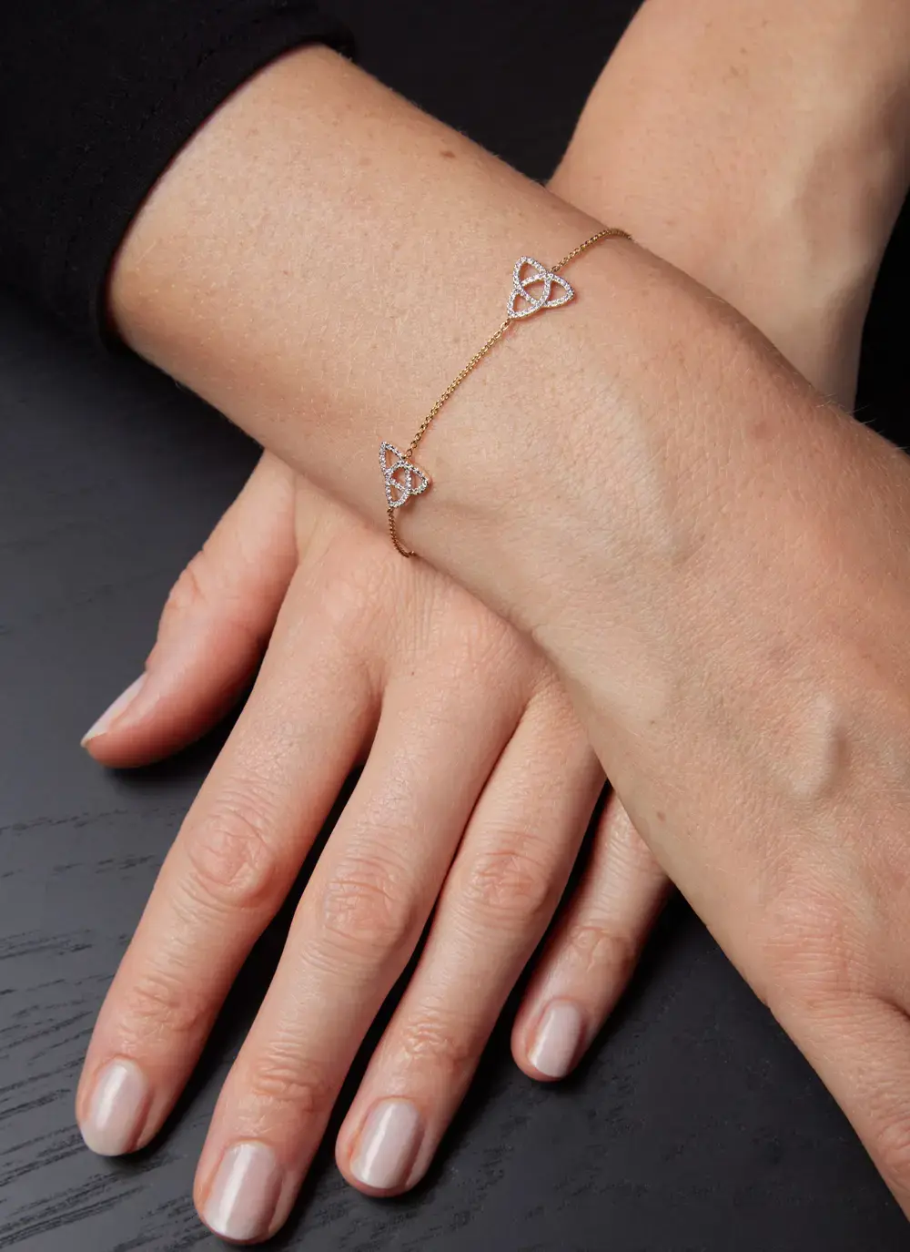 14K Gold Trinity Bracelet 