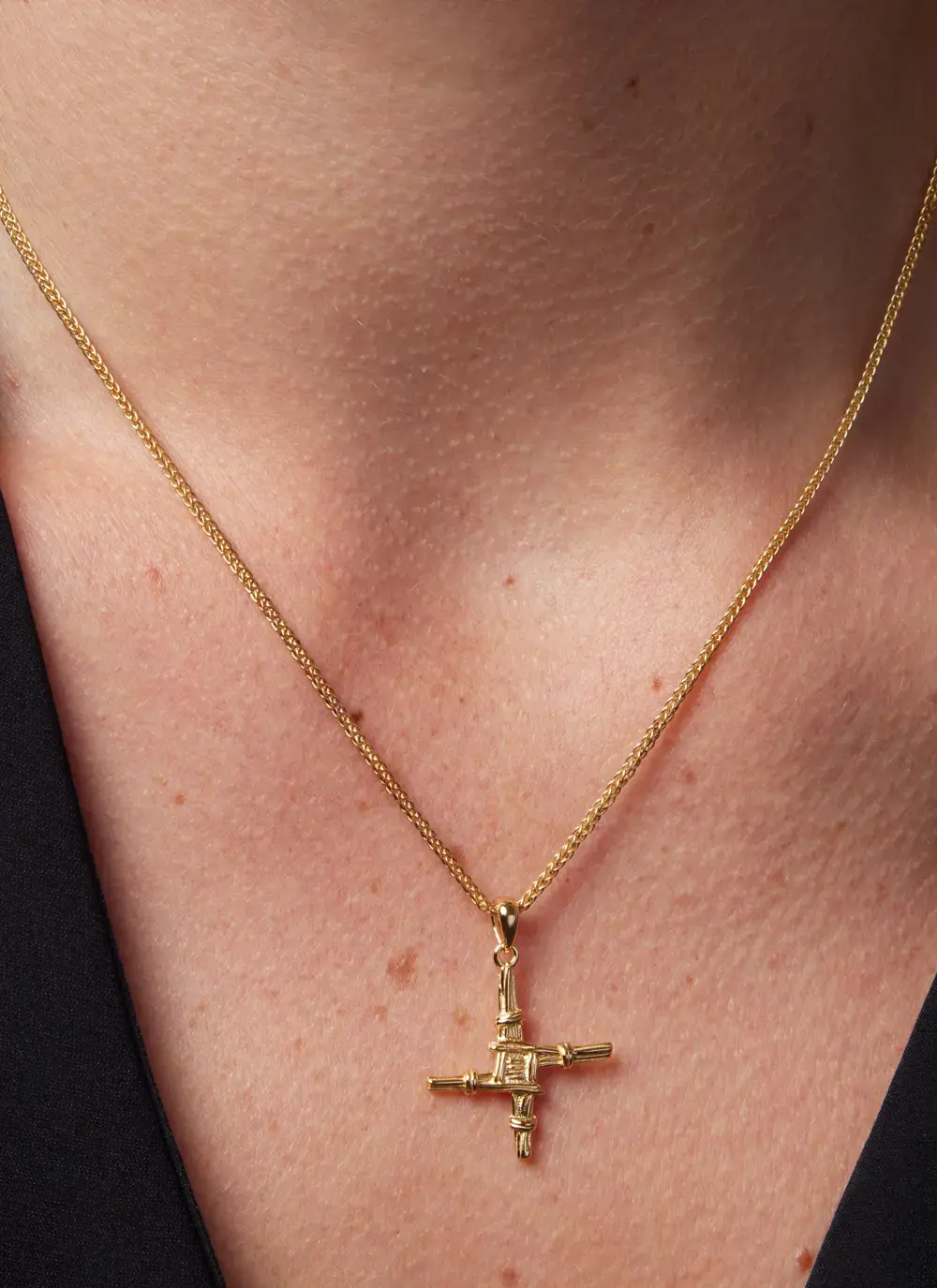 14k Gold Vermeil St. Bridget Cross Pendant 