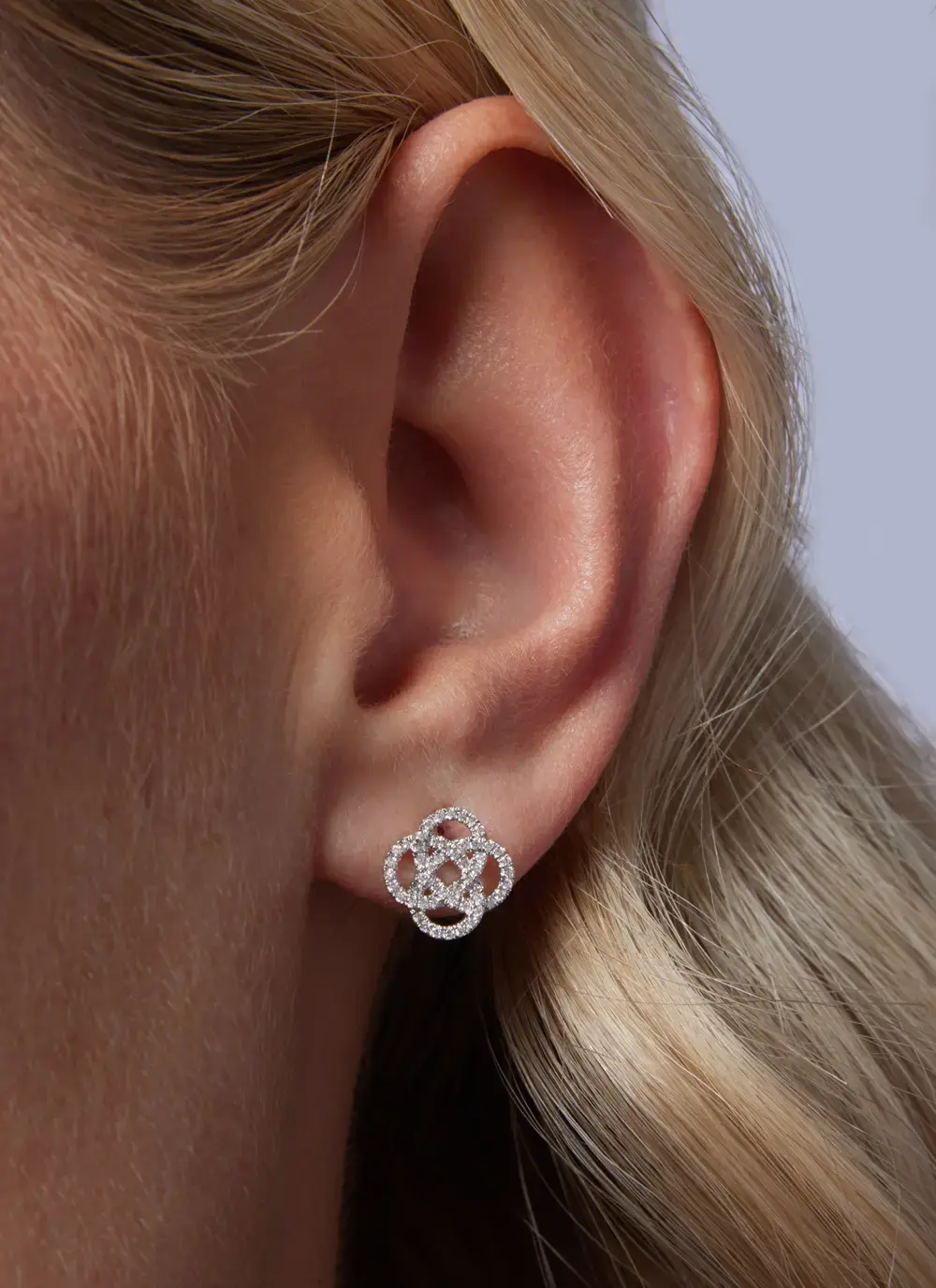 14K Gold Celtic Knot Stud Earrings 