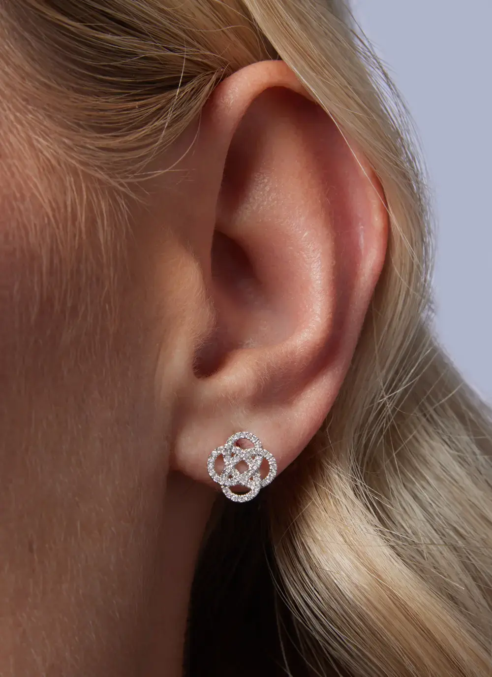14K Gold Celtic Knot Stud Earrings 
