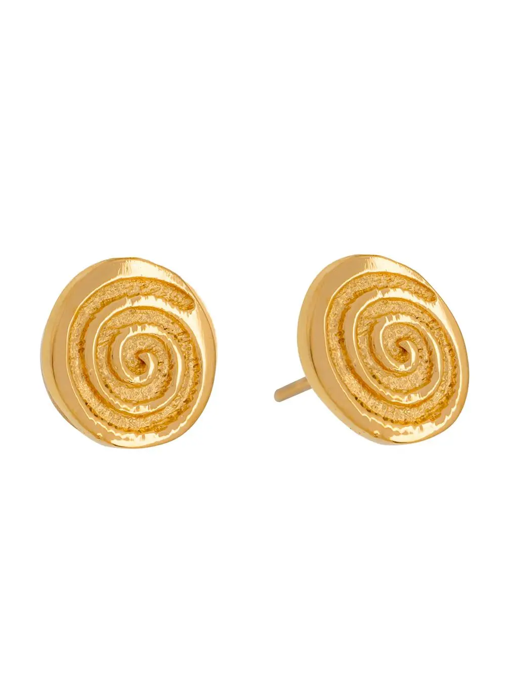 18K Gold Plated Celtic Spiral Stud Earrings
