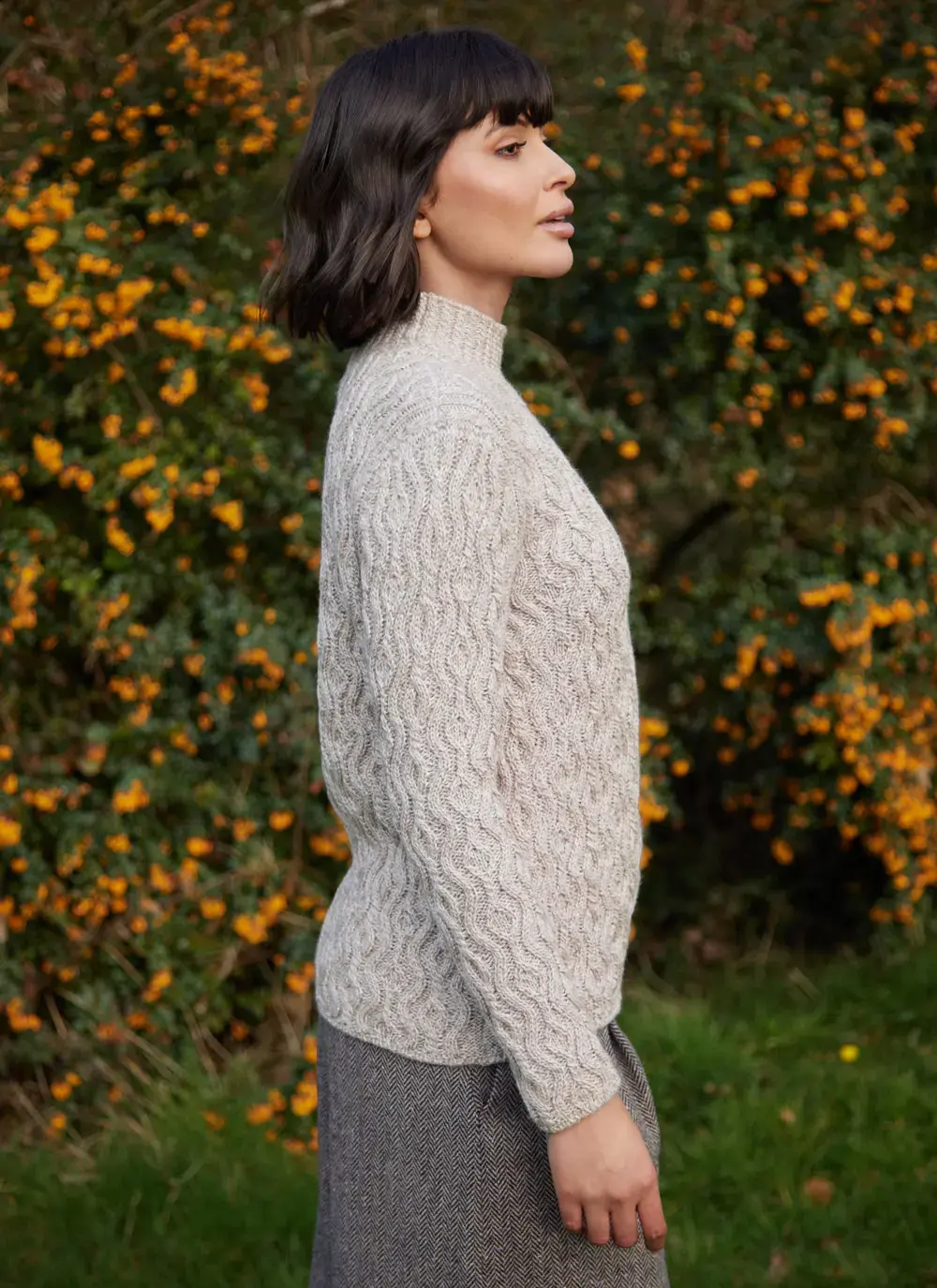 Laoise Supersoft Turtle Neck Aran Sweater 